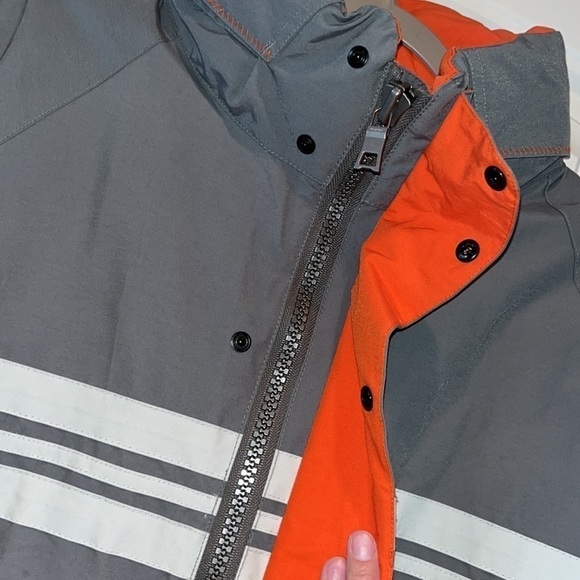 Nautica men down filled warm preppy winter jacket coat gray size L great quality - Picture 8 of 12